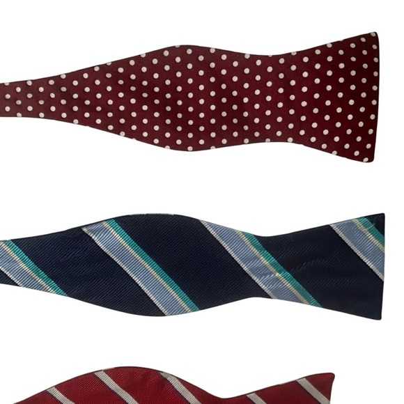 Brooks Brother/Stanley Blacker Four Silk Bow Ties 3 x 17.5” neck & 1 x 16.5” - Picture 4 of 13